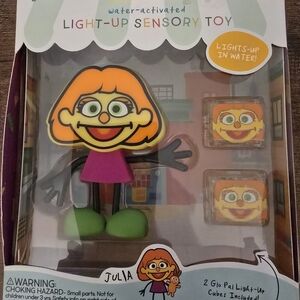 Light-Up Sensory Bath Toy — Orange & Green Character